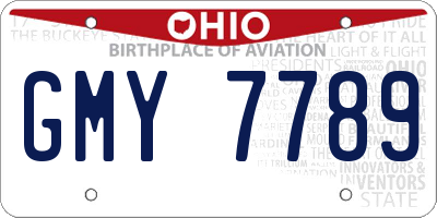 OH license plate GMY7789