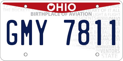 OH license plate GMY7811