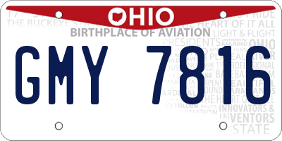 OH license plate GMY7816