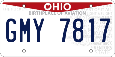 OH license plate GMY7817
