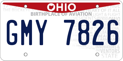 OH license plate GMY7826