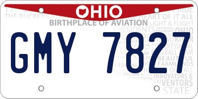 OH license plate GMY7827