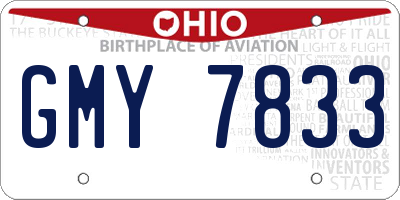 OH license plate GMY7833