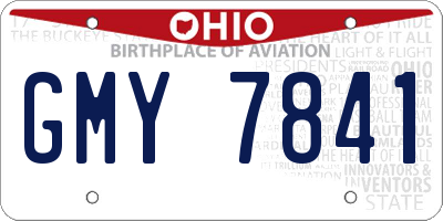 OH license plate GMY7841