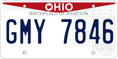 OH license plate GMY7846