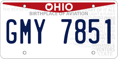 OH license plate GMY7851