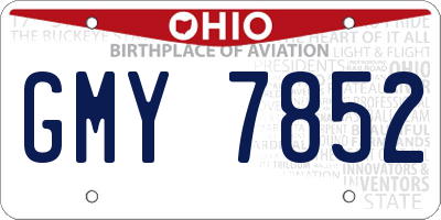 OH license plate GMY7852