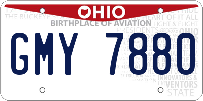 OH license plate GMY7880