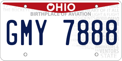 OH license plate GMY7888