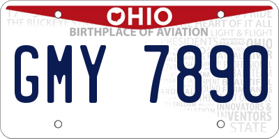 OH license plate GMY7890