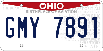 OH license plate GMY7891