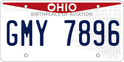 OH license plate GMY7896