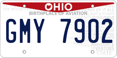 OH license plate GMY7902