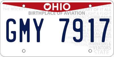 OH license plate GMY7917