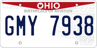 OH license plate GMY7938