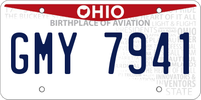 OH license plate GMY7941