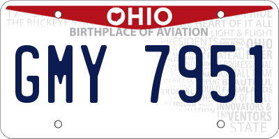 OH license plate GMY7951