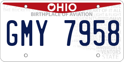 OH license plate GMY7958