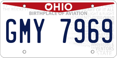 OH license plate GMY7969