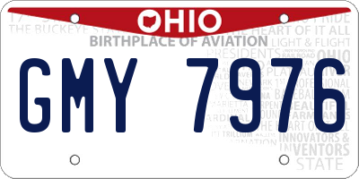 OH license plate GMY7976