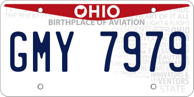 OH license plate GMY7979