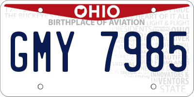 OH license plate GMY7985