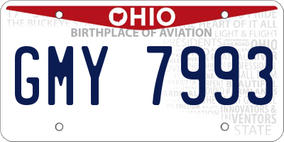 OH license plate GMY7993