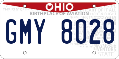 OH license plate GMY8028
