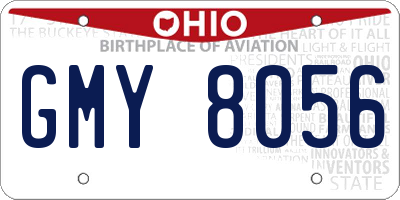 OH license plate GMY8056