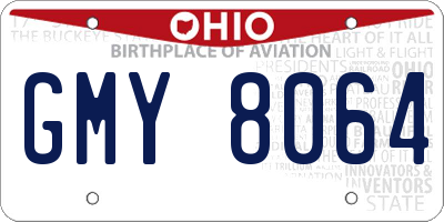 OH license plate GMY8064