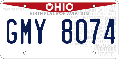 OH license plate GMY8074