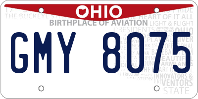 OH license plate GMY8075