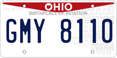 OH license plate GMY8110