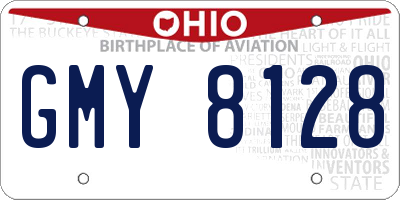 OH license plate GMY8128