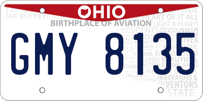 OH license plate GMY8135