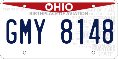 OH license plate GMY8148