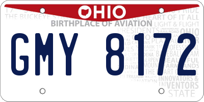 OH license plate GMY8172