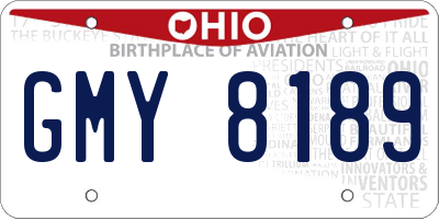 OH license plate GMY8189