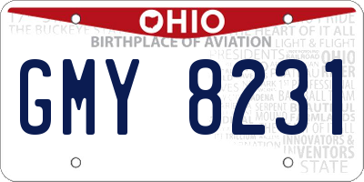 OH license plate GMY8231