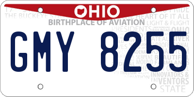 OH license plate GMY8255