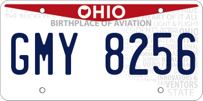 OH license plate GMY8256