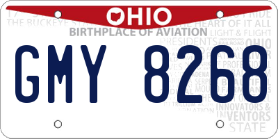 OH license plate GMY8268