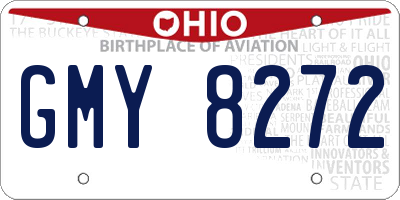 OH license plate GMY8272