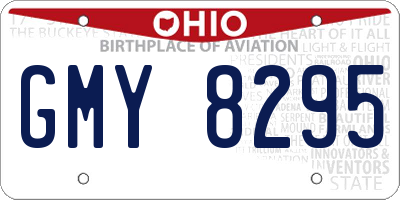 OH license plate GMY8295