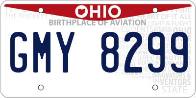 OH license plate GMY8299