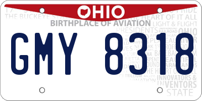 OH license plate GMY8318