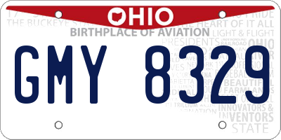 OH license plate GMY8329