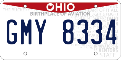 OH license plate GMY8334