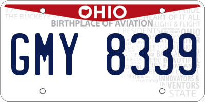 OH license plate GMY8339