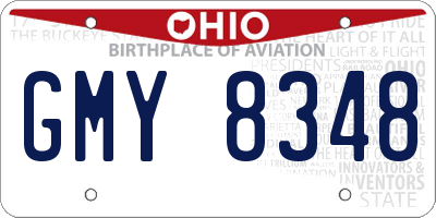 OH license plate GMY8348